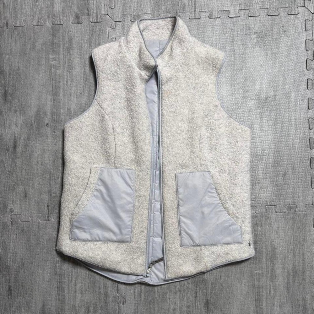 Smartwool Reversible Sherpa Fleece Vest‎ Women's Large Color Gray